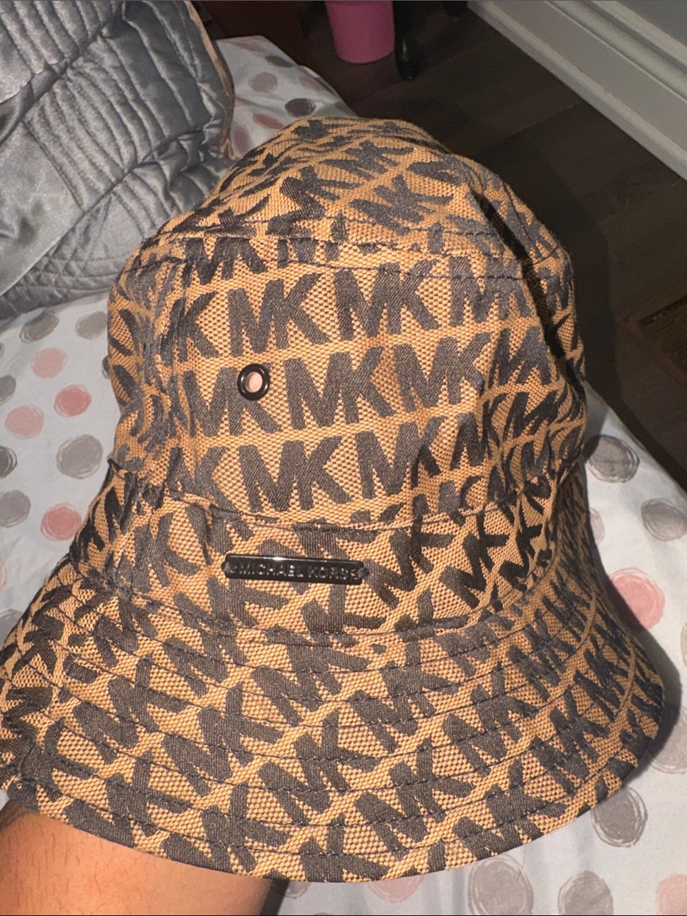 Michael Kors Unisex Brown Logo Bucket Hat